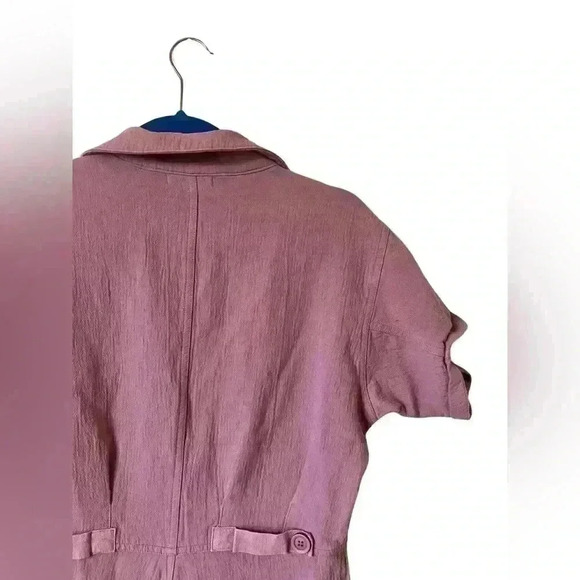 Mod Ref Utility Cotton Romper Mauve Pink - Picture 4 of 10